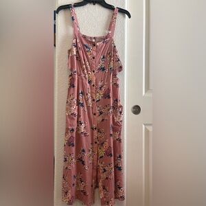 Xhilaration Pink Floral Button Dress with Pockets! Size Small